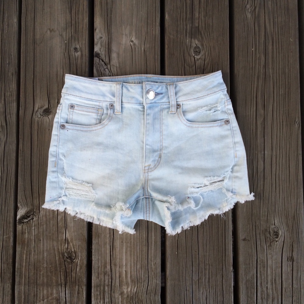 HI RISE SHORTIE SUPER STRETCH X HI | DISTRESSED